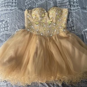 Gold sequin dress